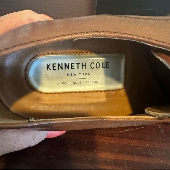 Kenneth Cole Merge Brown Lace Up Square toe dress shoes size 8 - Picture 11 of 13